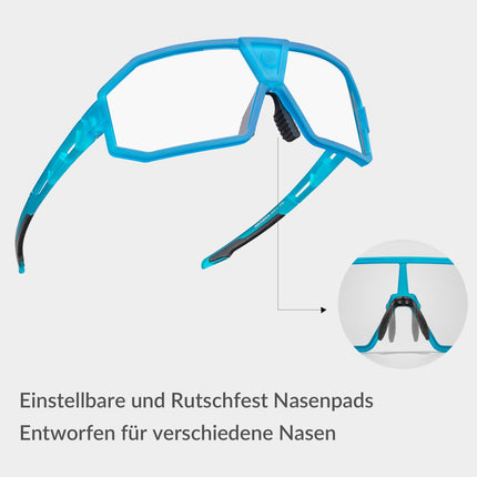 ROCKBROS Photochrome Sonnenbrille UV400 - Schutz Fahrradbrille Unisex Blau (Fahrradbrille) kaufen bei Linkreich – Jetzt entdecken!