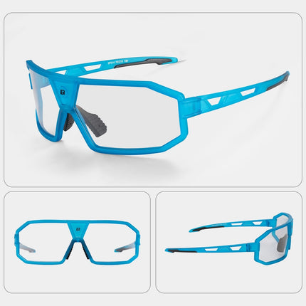 ROCKBROS Photochrome Sonnenbrille UV400 - Schutz Fahrradbrille Unisex Blau (Fahrradbrille) kaufen bei Linkreich – Jetzt entdecken!