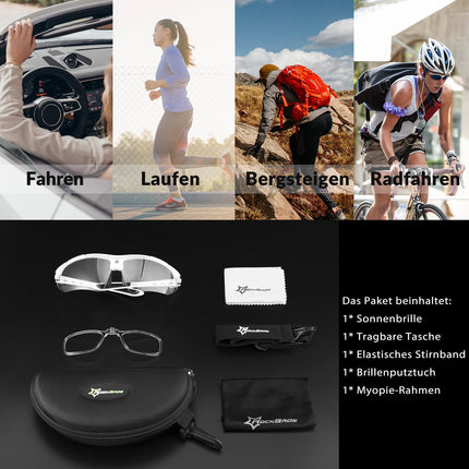 ROCKBROS Photochromic Sportbrillen Mit Austauschbarem Elastischem Stirnband (Fahrradbrille) kaufen bei Linkreich – Jetzt entdecken!