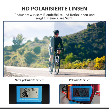 ROCKBROS Polarisiert Fahrradbrille Sport Sonnenbrille für Outdoorsport (Fahrradbrille) kaufen bei Linkreich – Jetzt entdecken!