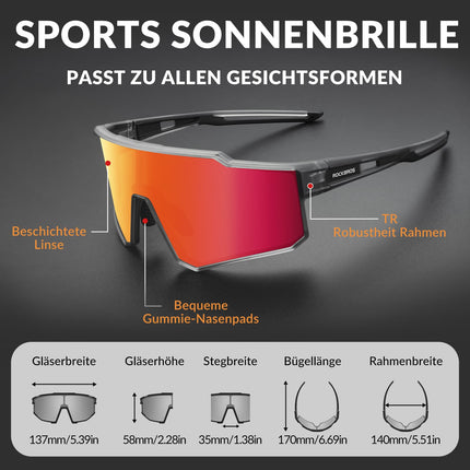 ROCKBROS Polarisiert Fahrradbrille Sport Sonnenbrille für Outdoorsport (Fahrradbrille) kaufen bei Linkreich – Jetzt entdecken!
