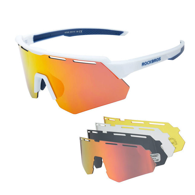 Polarisierte Fahrradbrille mit 4 Wechselgläsern