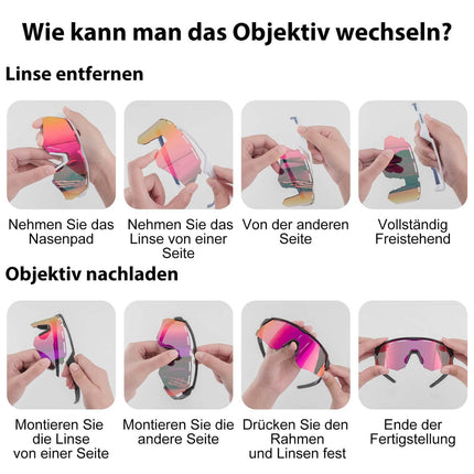 ROCKBROS Polarisierte Fahrradbrille mit 4 Wechselgläser (Fahrradbrille) kaufen bei Linkreich – Jetzt entdecken!