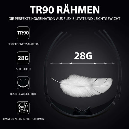 ROCKBROS Polarisierte Fahrradbrille mit 4 Wechselgläser (Fahrradbrille) kaufen bei Linkreich – Jetzt entdecken!