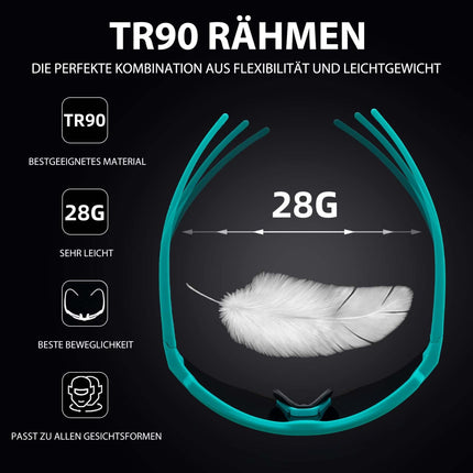 ROCKBROS Polarisierte Fahrradbrille mit 4 Wechselgläser (Fahrradbrille) kaufen bei Linkreich – Jetzt entdecken!