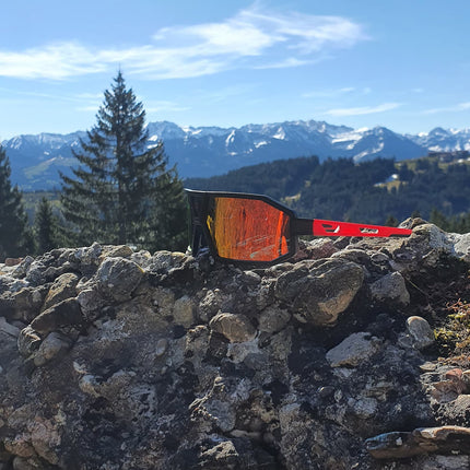 ROCKBROS Polarisierte Sonnenbrille Fahrradbrille Unisex Schwarz - Rot (Fahrradbrille) kaufen bei Linkreich – Jetzt entdecken!