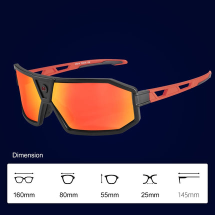 ROCKBROS Polarisierte Sonnenbrille Fahrradbrille Unisex Schwarz - Rot (Fahrradbrille) kaufen bei Linkreich – Jetzt entdecken!