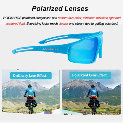 ROCKBROS polarisierte Sonnenbrille mit UV400 Schutz Hellblau Unisex (Fahrradbrille) kaufen bei Linkreich – Jetzt entdecken!