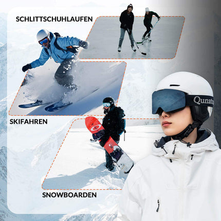 ROCKBROS - Qunature Skihelm mit Ohrenschützern Schneehelm Winter für Skifahren (Skihelm) kaufen bei Linkreich – Jetzt entdecken!