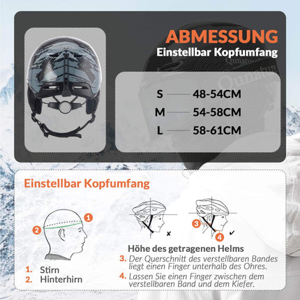 ROCKBROS - Qunature Skihelm mit Ohrenschützern Schneehelm Winter für Skifahren (Skihelm) kaufen bei Linkreich – Jetzt entdecken!