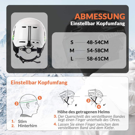 ROCKBROS - Qunature Skihelm mit Ohrenschützern Schneehelm Winter für Skifahren (Skihelm) kaufen bei Linkreich – Jetzt entdecken!