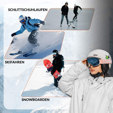 ROCKBROS - Qunature Skihelm mit Ohrenschützern Schneehelm Winter für Skifahren (Skihelm) kaufen bei Linkreich – Jetzt entdecken!