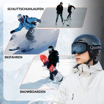 ROCKBROS - Qunature Skihelm mit Ohrenschützern Schneehelm Winter für Skifahren (Skihelm) kaufen bei Linkreich – Jetzt entdecken!