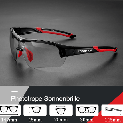 ROCKBROS Radbrille Sonnenbrille Halbrahmen Photochromatische Brille (Fahrradbrille) kaufen bei Linkreich – Jetzt entdecken!