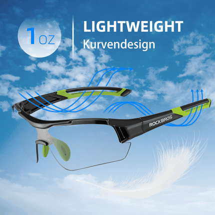 ROCKBROS Radbrille Sonnenbrille Halbrahmen Photochromatische Brille (Fahrradbrille) kaufen bei Linkreich – Jetzt entdecken!