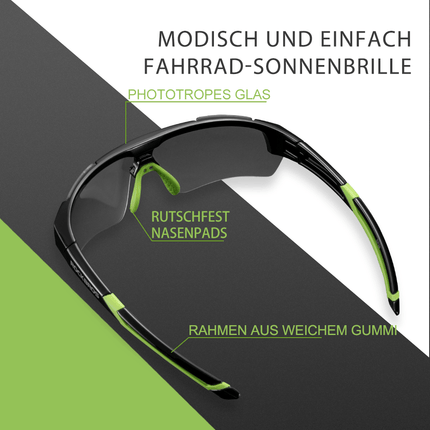 ROCKBROS Radbrille Sonnenbrille Halbrahmen Photochromatische Brille (Fahrradbrille) kaufen bei Linkreich – Jetzt entdecken!