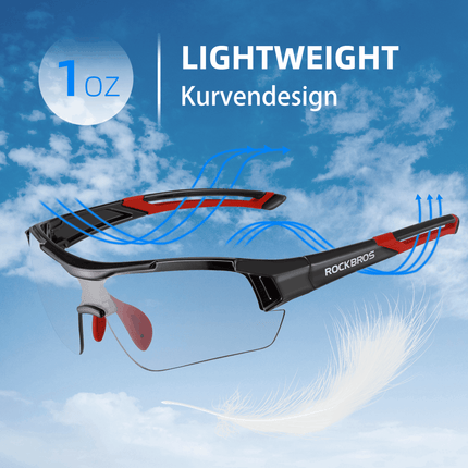 ROCKBROS Radbrille Sonnenbrille Halbrahmen Photochromatische Brille (Fahrradbrille) kaufen bei Linkreich – Jetzt entdecken!