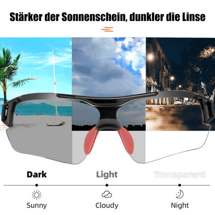 ROCKBROS Radbrille Sonnenbrille Halbrahmen Photochromatische Brille (Fahrradbrille) kaufen bei Linkreich – Jetzt entdecken!
