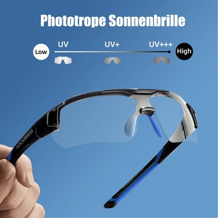 ROCKBROS Radbrille Sonnenbrille Halbrahmen Photochromatische Brille (Fahrradbrille) kaufen bei Linkreich – Jetzt entdecken!