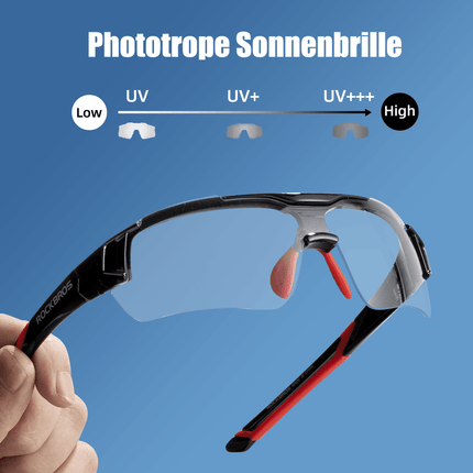 ROCKBROS Radbrille Sonnenbrille Halbrahmen Photochromatische Brille (Fahrradbrille) kaufen bei Linkreich – Jetzt entdecken!