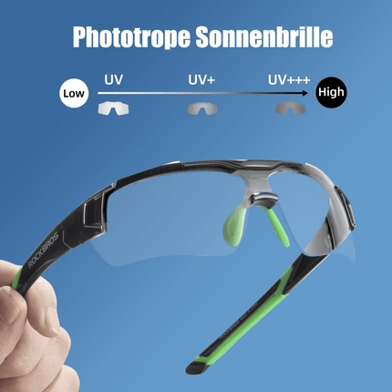 ROCKBROS Radbrille Sonnenbrille Halbrahmen Photochromatische Brille (Fahrradbrille) kaufen bei Linkreich – Jetzt entdecken!
