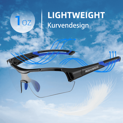 ROCKBROS Radbrille Sonnenbrille Halbrahmen Photochromatische Brille (Fahrradbrille) kaufen bei Linkreich – Jetzt entdecken!