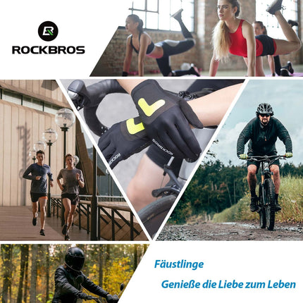 ROCKBROS Radhandschuhe MTB Frühling Herbst Atmungsaktiv Touchscreen Unisex (Fahrradhandschuhe) kaufen bei Linkreich – Jetzt entdecken!