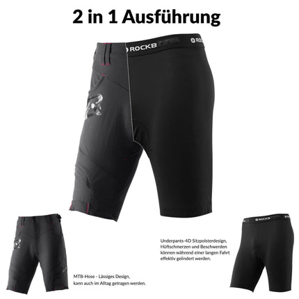 ROCKBROS Radhose Herren Kurz atmungsaktiv Anti - Stoß Fahrradhose (Fahrradhose) kaufen bei Linkreich – Jetzt entdecken!