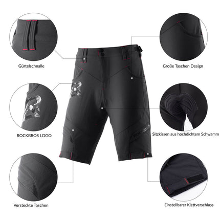 ROCKBROS Radhose Herren Kurz atmungsaktiv Anti - Stoß Fahrradhose (Fahrradhose) kaufen bei Linkreich – Jetzt entdecken!