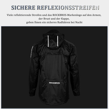 ROCKBROS Radsport Regenjacke Herren Wasserabweisend Leicht Fahrradjacke