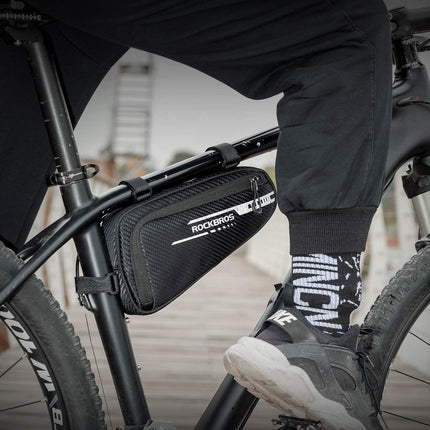ROCKBROS Rahmentasche wasserdicht Dreieckstasche für MTB & Rennräder 1,2L