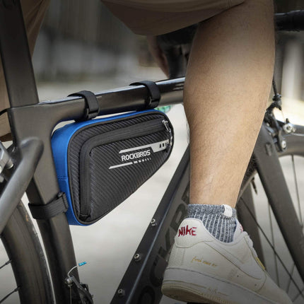 ROCKBROS Rahmentasche wasserdicht Dreieckstasche für MTB & Rennräder 1,2L
