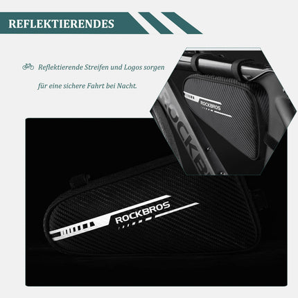 ROCKBROS Rahmentasche wasserdicht Dreieckstasche für MTB & Rennräder 1,2L (Fahrradtaschen) kaufen bei Linkreich – Jetzt entdecken!