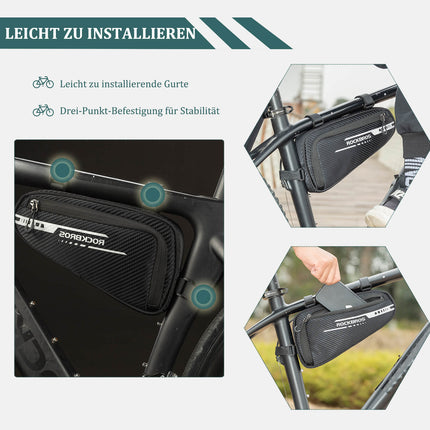 ROCKBROS Rahmentasche wasserdicht Dreieckstasche für MTB & Rennräder 1,2L (Fahrradtaschen) kaufen bei Linkreich – Jetzt entdecken!