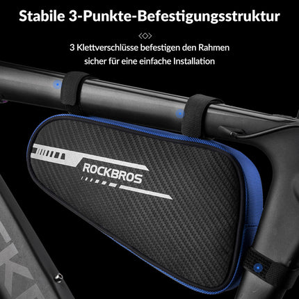 ROCKBROS Rahmentasche wasserdicht Dreieckstasche für MTB & Rennräder 1,2L (Fahrradtaschen) kaufen bei Linkreich – Jetzt entdecken!
