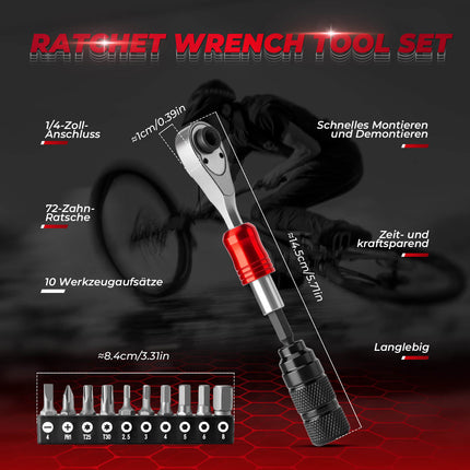 ROCKBROS Ratschenschlüssel Set 1/4 Zoll Mini Reparatur Werkzeug (Werkzeuge) kaufen bei Linkreich – Jetzt entdecken!