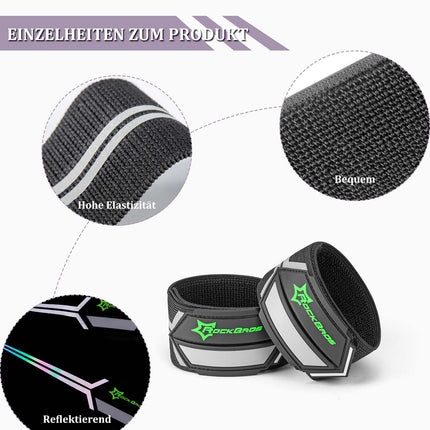 ROCKBROS Reflektorbänder Hosenband mit Klettverschluss 1 Paar Schwarz (Reflektorbänder) kaufen bei Linkreich – Jetzt entdecken!