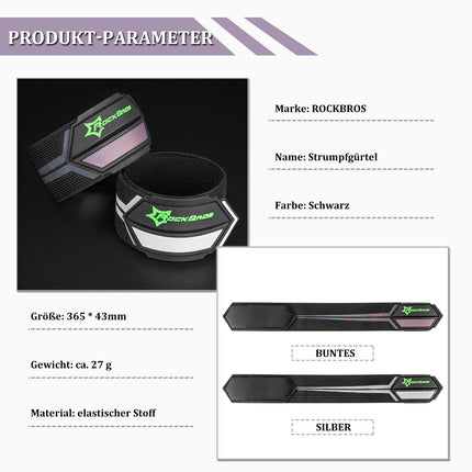 ROCKBROS Reflektorbänder Hosenband mit Klettverschluss 1 Paar Schwarz (Reflektorbänder) kaufen bei Linkreich – Jetzt entdecken!