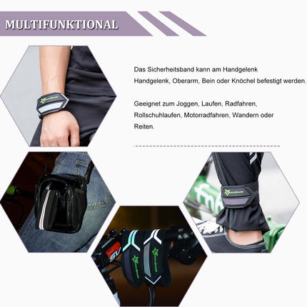 ROCKBROS Reflektorbänder Hosenband mit Klettverschluss 1 Paar Schwarz (Reflektorbänder) kaufen bei Linkreich – Jetzt entdecken!