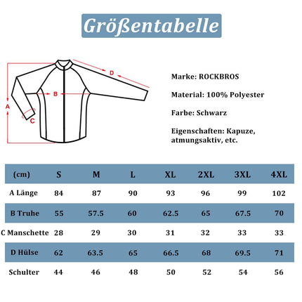 ROCKBROS Regenmantel Wasserdichter Regenponcho Verlängerte Regenjacke (Fahrradjacke) kaufen bei Linkreich – Jetzt entdecken!