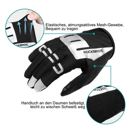 ROCKBROS Reithandschuhe Full Finger SBR Herren Sporthandschuhe M - XXL (Fahrradhandschuhe) kaufen bei Linkreich – Jetzt entdecken!