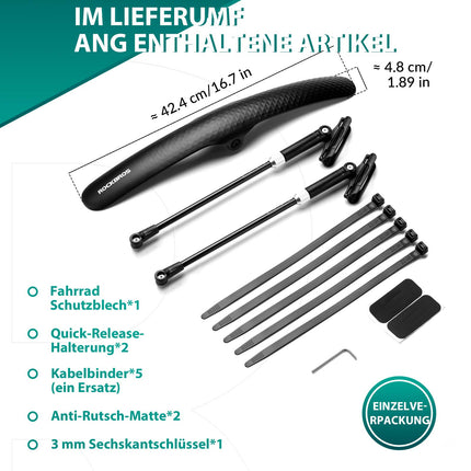 ROCKBROS Rennrad Schutzblech Set für 27,5 Zoll Fahrräder Quick - Release (Fahrrad Schutzblech) kaufen bei Linkreich – Jetzt entdecken!