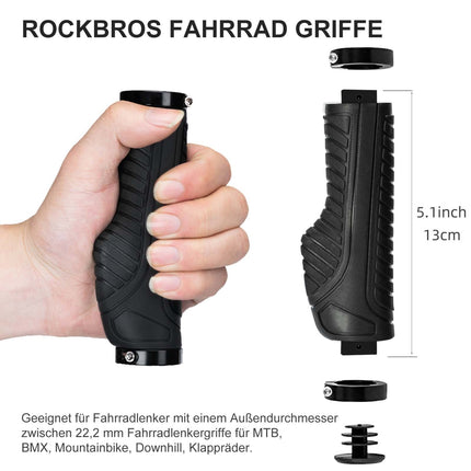 ROCKBROS Rutschfeste Fahrradgriffe aus Gummi mit Lock - on Design für MTB (Fahrradgriffe) kaufen bei Linkreich – Jetzt entdecken!