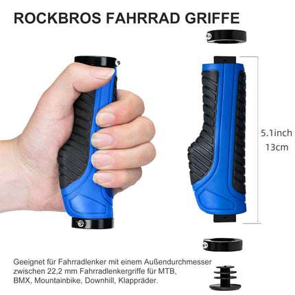 ROCKBROS Rutschfeste Fahrradgriffe aus Gummi mit Lock - on Design für MTB (Fahrradgriffe) kaufen bei Linkreich – Jetzt entdecken!
