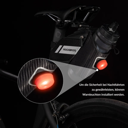 ROCKBROS Satteltasche Fahrradsitz Tasche mit Flaschenhalter Schwarz 1L (Fahrradtaschen) kaufen bei Linkreich – Jetzt entdecken!