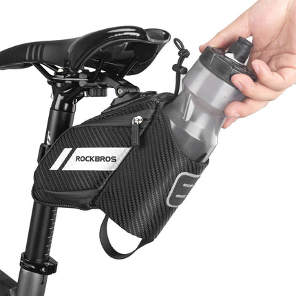 ROCKBROS Satteltasche Fahrradsitz Tasche mit Flaschenhalter Schwarz 1L (Fahrradtaschen) kaufen bei Linkreich – Jetzt entdecken!