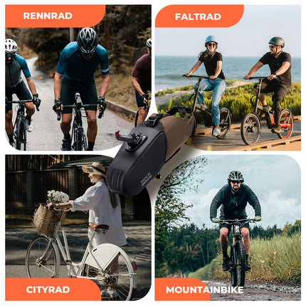 ROCKBROS Satteltasche Wasserdichte Fahrradtasche Erweiterbar mit Innentasche (Fahrradtaschen) kaufen bei Linkreich – Jetzt entdecken!