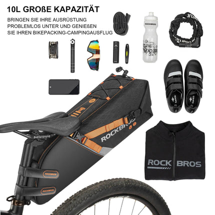 ROCKBROS Satteltasche wasserdichte Fahrradtasche für MTB Rennrad10L (Fahrradtaschen) kaufen bei Linkreich – Jetzt entdecken!