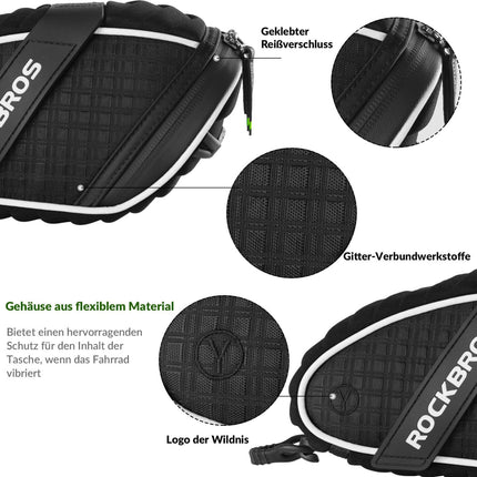 ROCKBROS Satteltaschen Fahrradsitz Taschen mit Rücklichthalter 1L (Fahrradtaschen) kaufen bei Linkreich – Jetzt entdecken!