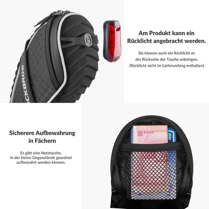 ROCKBROS Satteltaschen Fahrradsitz Taschen mit Rücklichthalter 1L (Fahrradtaschen) kaufen bei Linkreich – Jetzt entdecken!